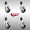 Service Caster 3 Inch 316SS Black Polyurethane Swivel 1-7/8 Inch Expanding Stem Caster Set SCC SCC-SS316EX20S314-PPUB-BLK-178-4 - alternate 1